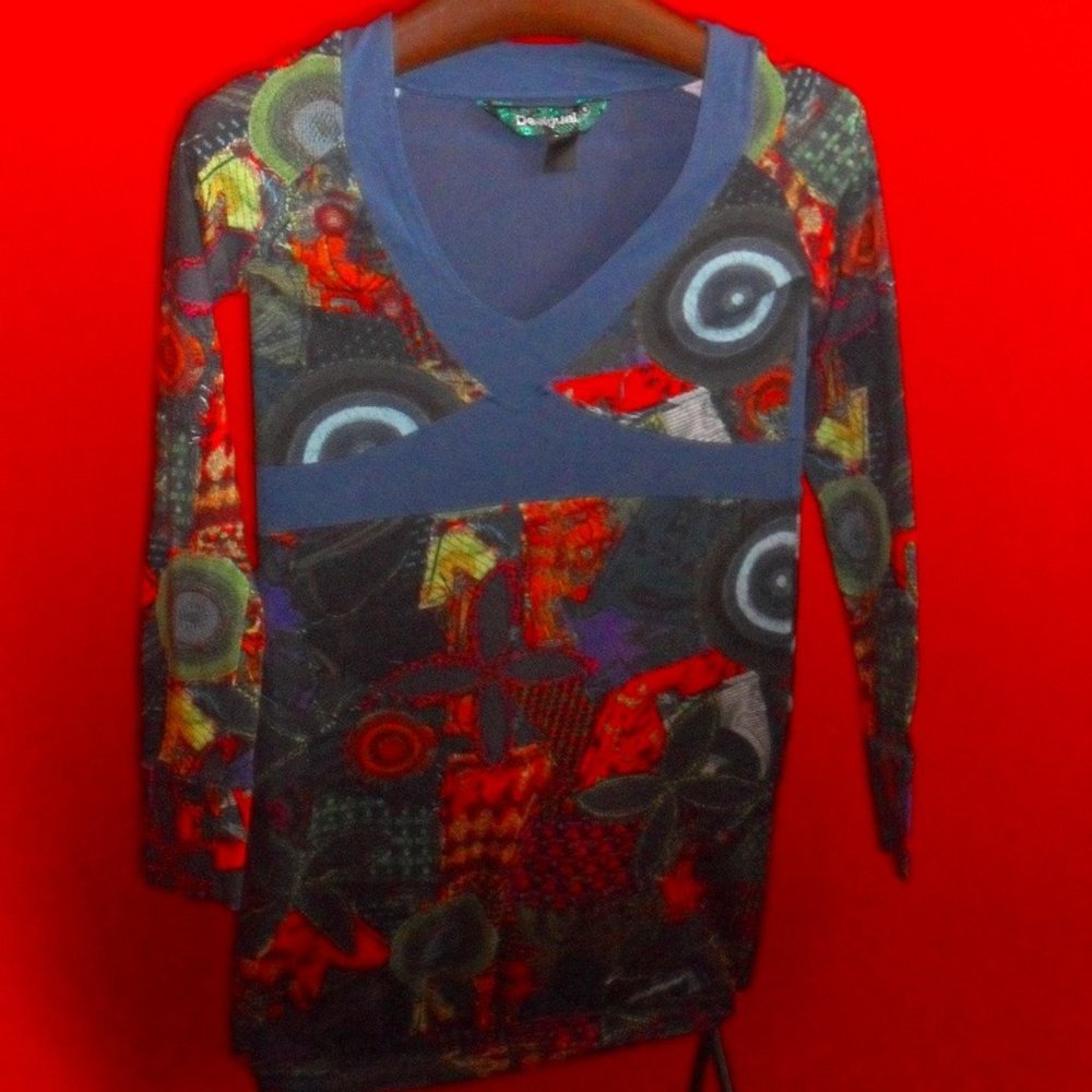 Boho Desigual long sleeved dress with POCKETS
